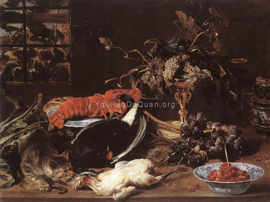 Still life With Crab And Fruit - 弗朗斯·斯奈德斯